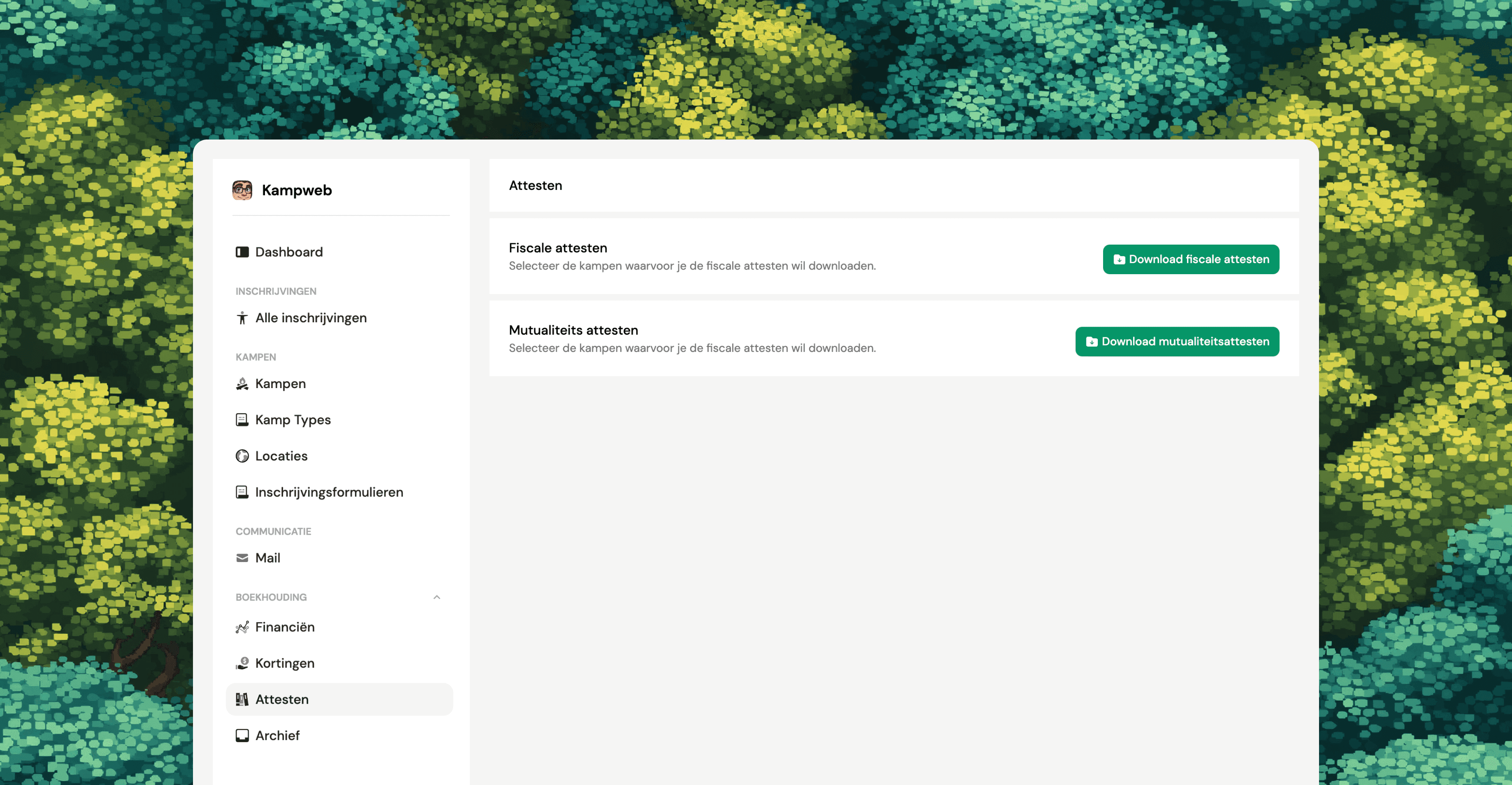 Overzicht fiscale fiches workflow in Kampweb