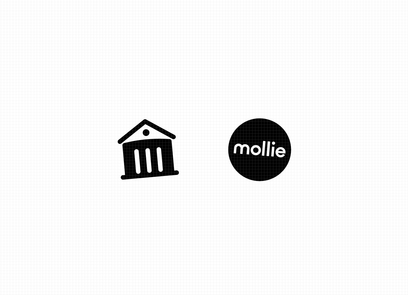 Betalen via overschrijving (bankicoon) of online via Mollie